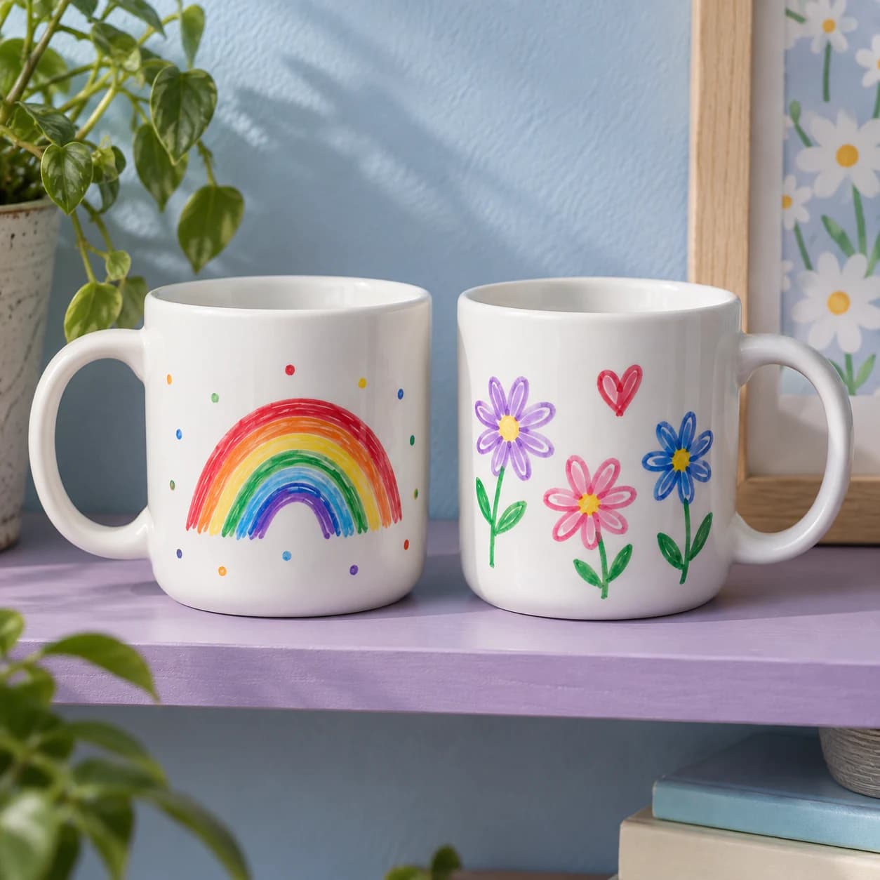 Regenbogen und Blumen als Inspiration