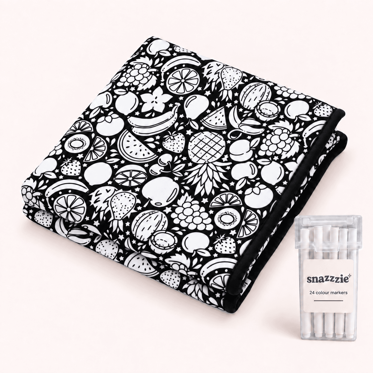 Coperta da colorare Macedonia in bianco e nero con astuccio di 24 pennarelli