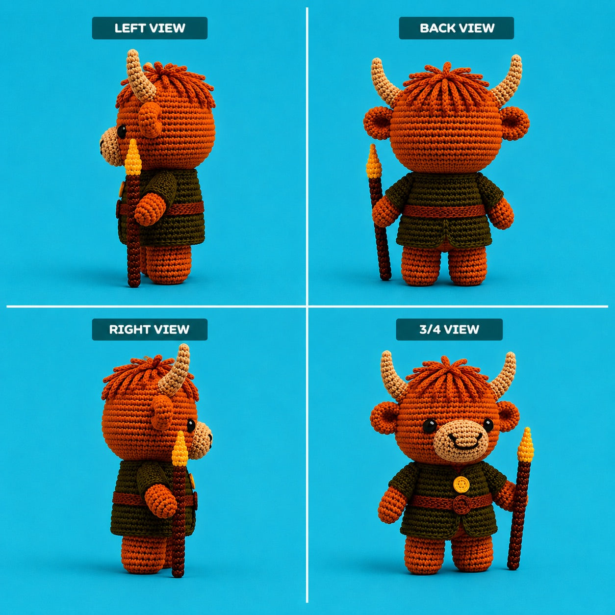 MILO The Forest Guardian Cow Crochet Kit